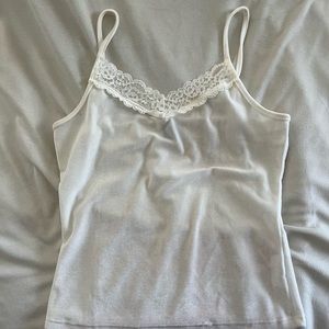 white lace tank top
